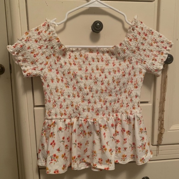 Pink Lily- Pick Your Love Cream Smocked Blouse - Picture 7 of 9